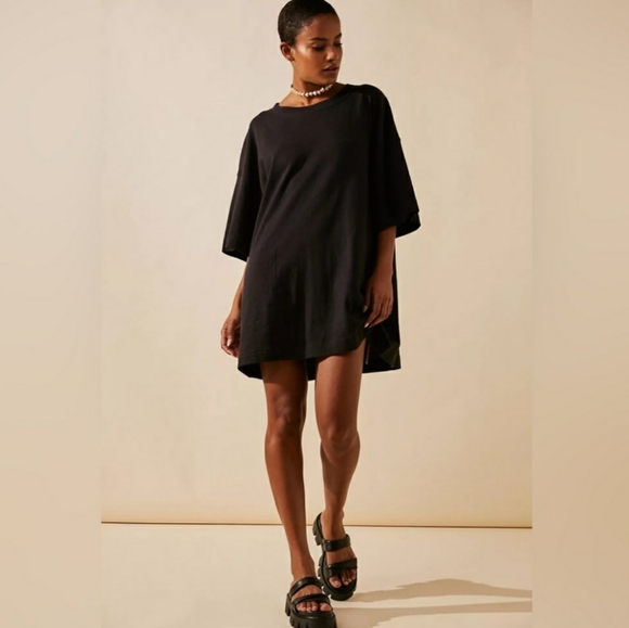 Free People Essential Extreme Tee Mini Black NWT Extra Small - Picture 4 of 7